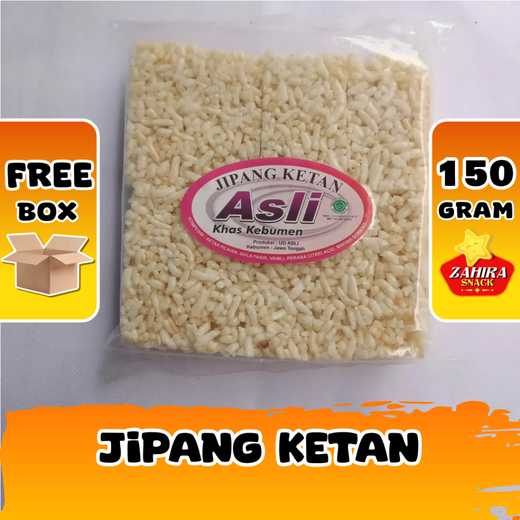 

Jipang Ketan Asli Makanan Ringan Teng-teng Manis Oleh-oleh Khas Kebumen 150gram