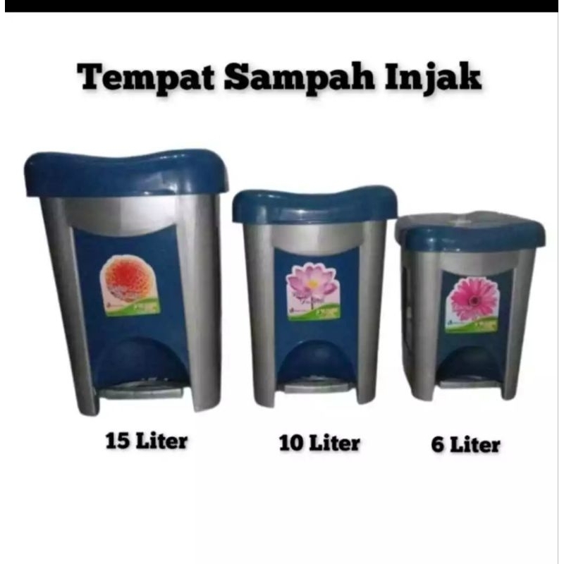 Livina Tempat Sampah 15 Liter Keranjang Sampah Injak