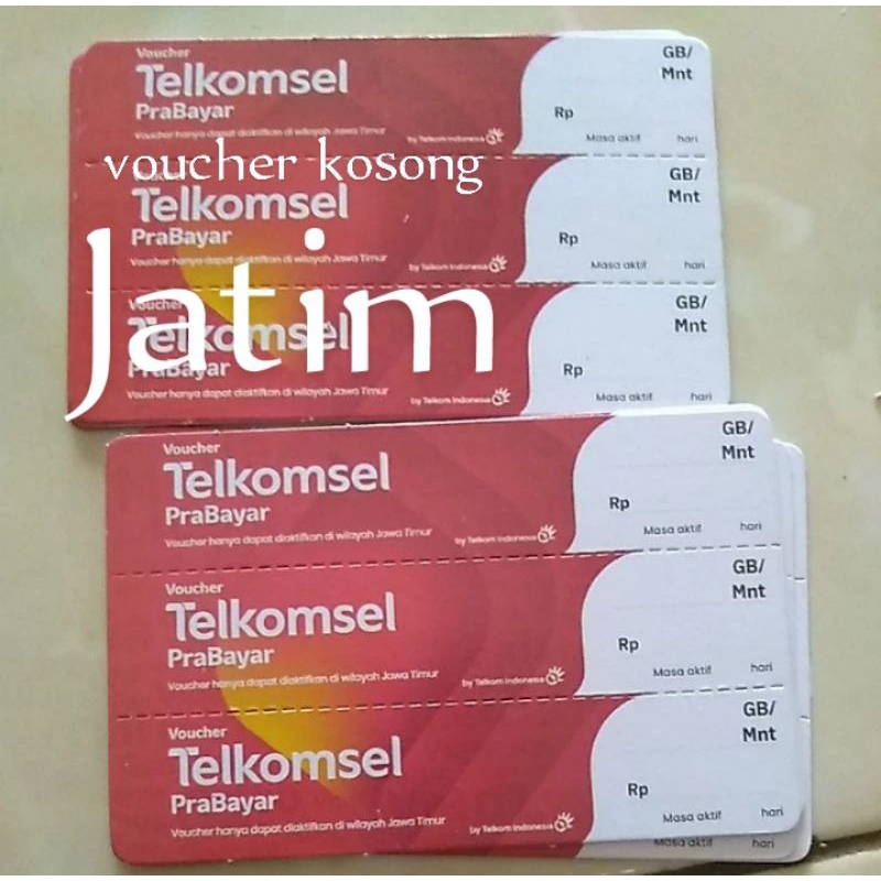 voucher kosong Telkomsel Jatim 1ikat  150sn