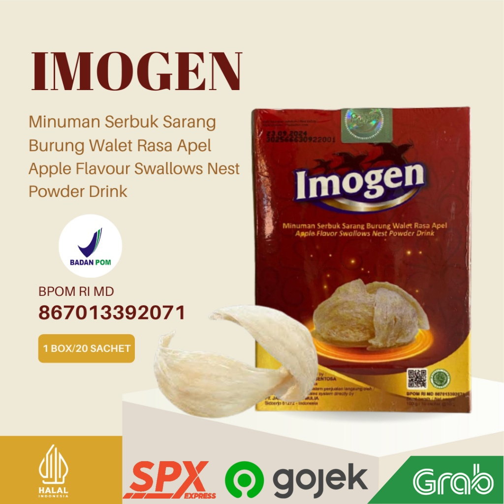 

IMOGEN Minuman Ekstrak Sarang Burung Walet dan Apel 1 Sachet BAM Pasar Online Murah Padang