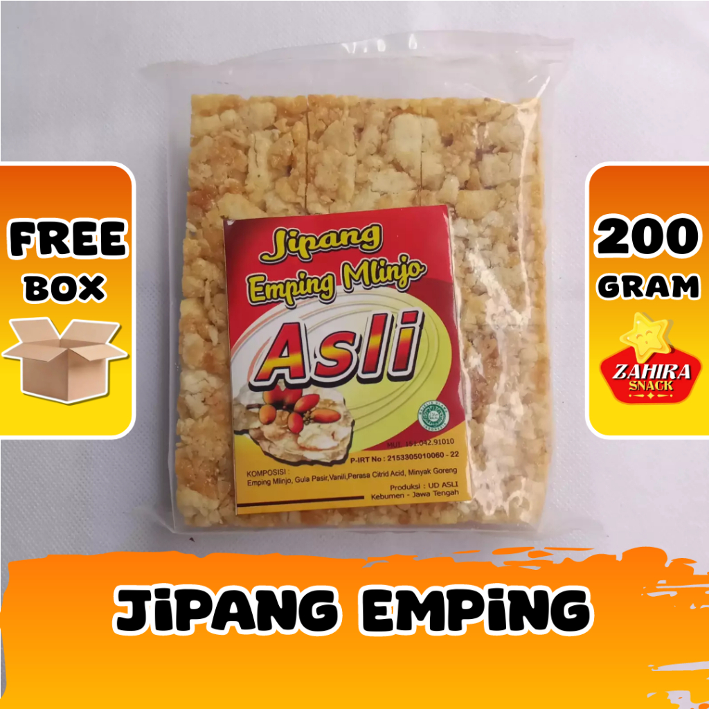 

Makanan Ringan Jipang Emping Melinjo Asli Oleh-oleh Khas Kebumen 200gram