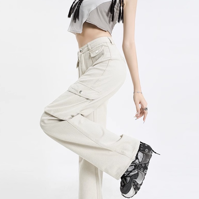 Cepaat Coco Trend Soul Jeans --Highwaist Cargo Celana Jeans Panjang Wanita