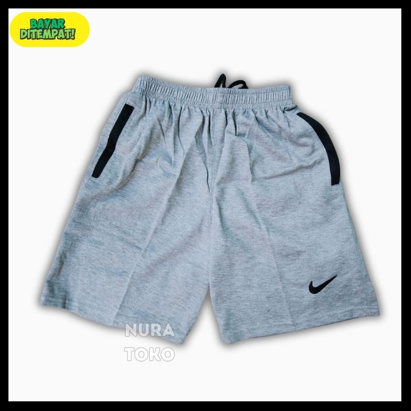 Celana Pendek Pria Santai Saku resleting Nik Kolor Dewasa kaos bebyterry