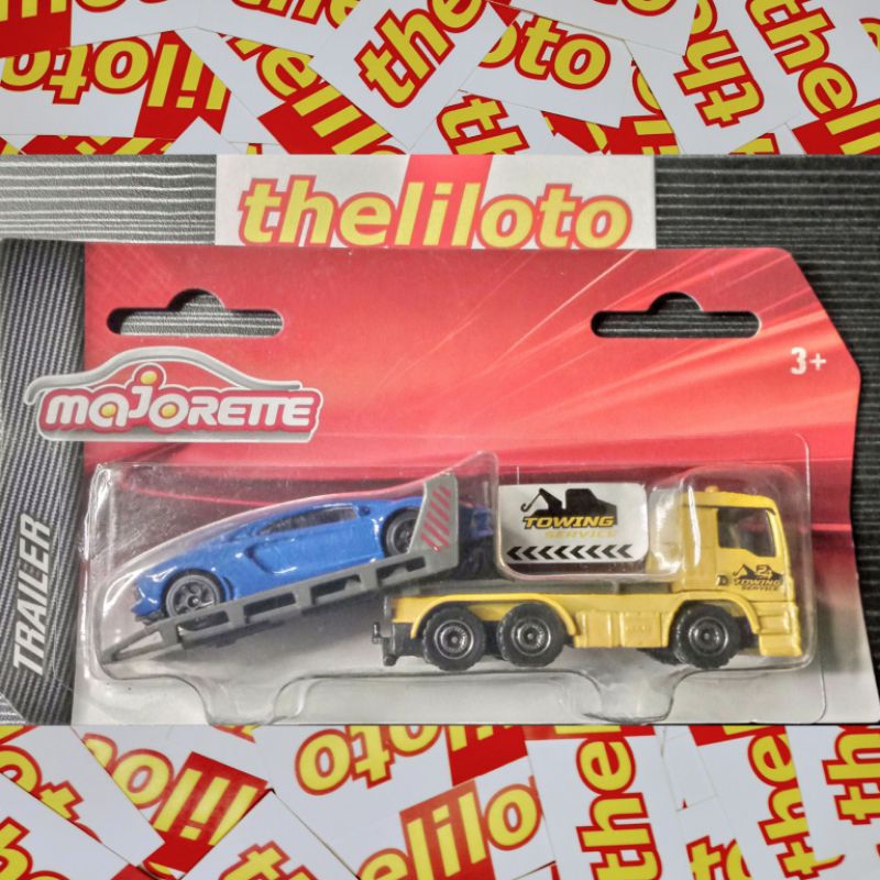 MAJORETTE LAMBORGHINI AVENTADOR MAN TGS TRAILER TOWING TOW TRUCK