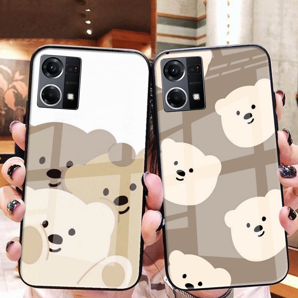 Case Kaca Oppo Reno 8 4G - Kesing Hp Oppo Reno 8 4G - Case Kaca Kilau Oppo Reno 8 4G - Case Oppo Ren