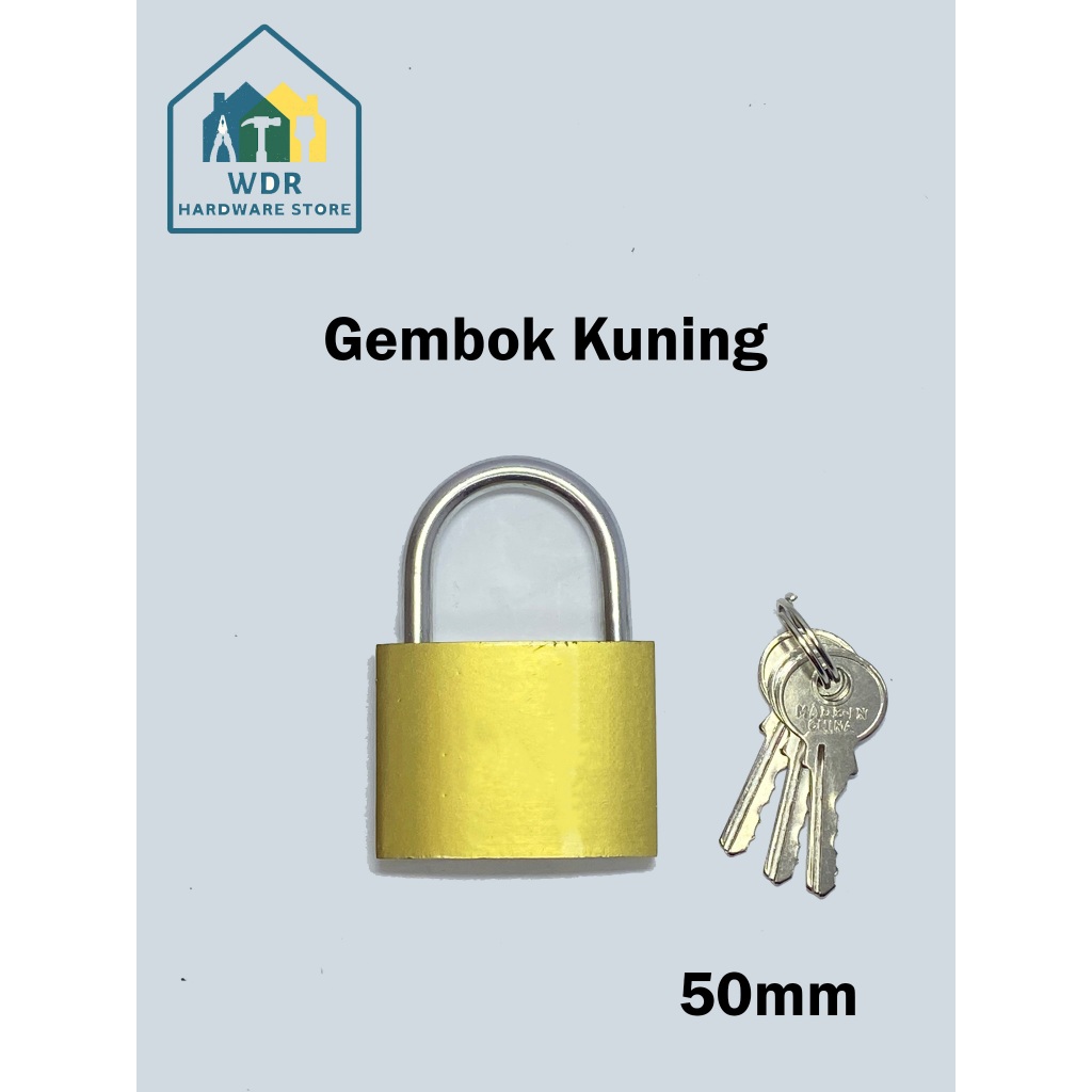 Gembok Kuning 50 mm | Gembok Pintu Kuning 50mm