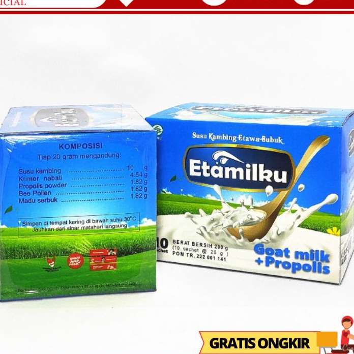 

FHVY2745 GROSIR Susu Kambing Etawa Plus Propolis Propolis Asli Original POM / BPOM