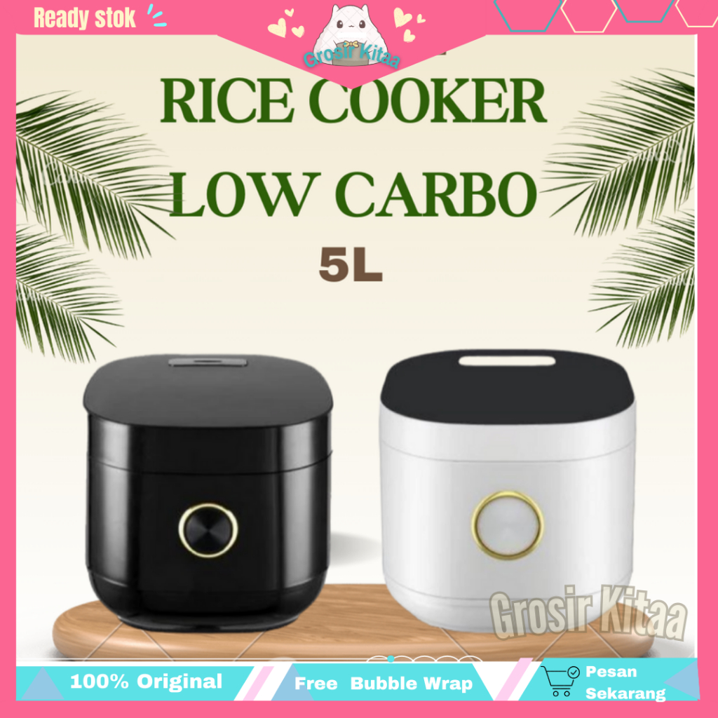 Rice Cooker Ravelle 5 Liter - Digital Low Carbo Rice Cooker Ceramic Innerpot
