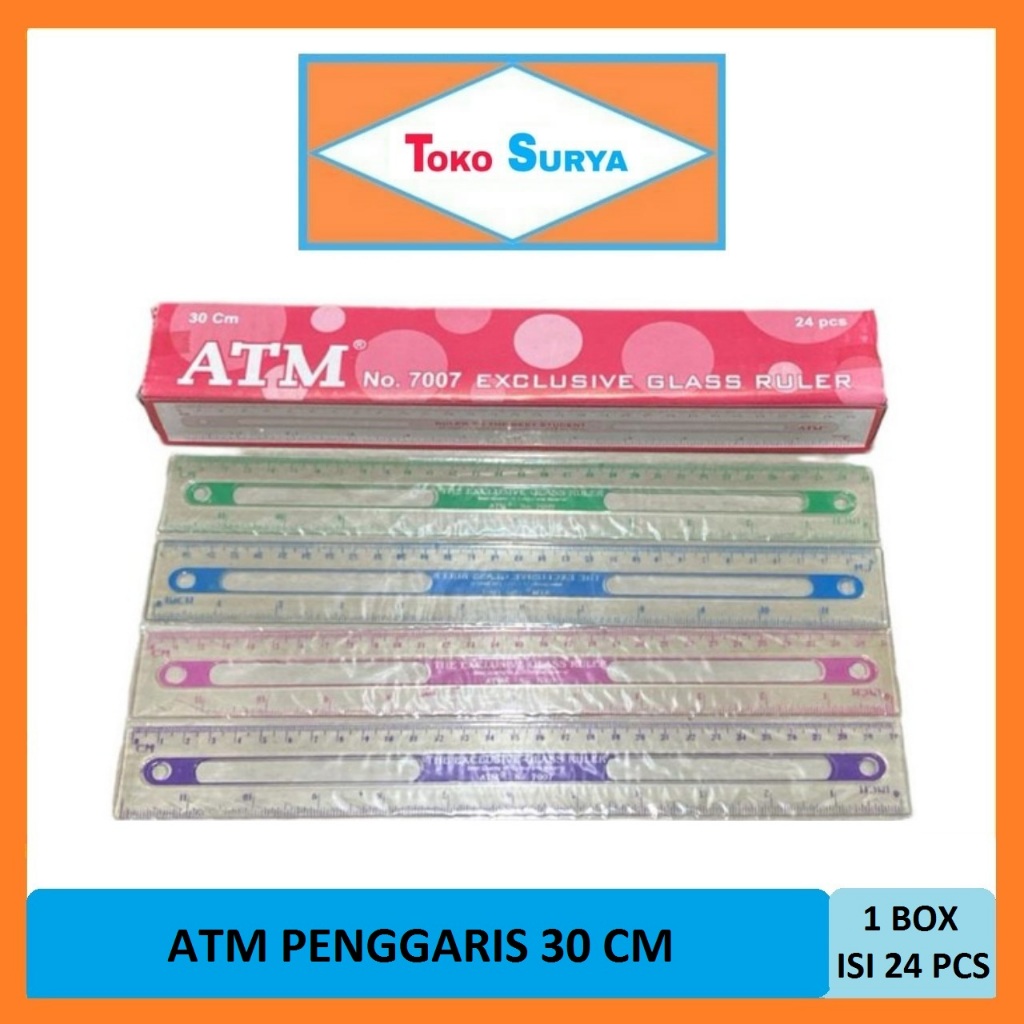 

Penggaris ATM 30 Cm 1 Box Isi 24 Pcs