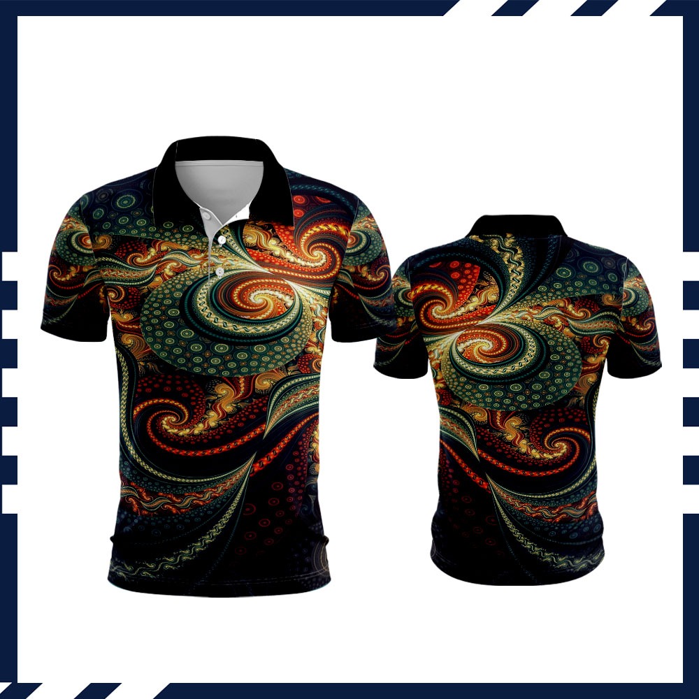 Batik Polo Pria Baju Kaos Polo Pria Motip Batik Terbaru