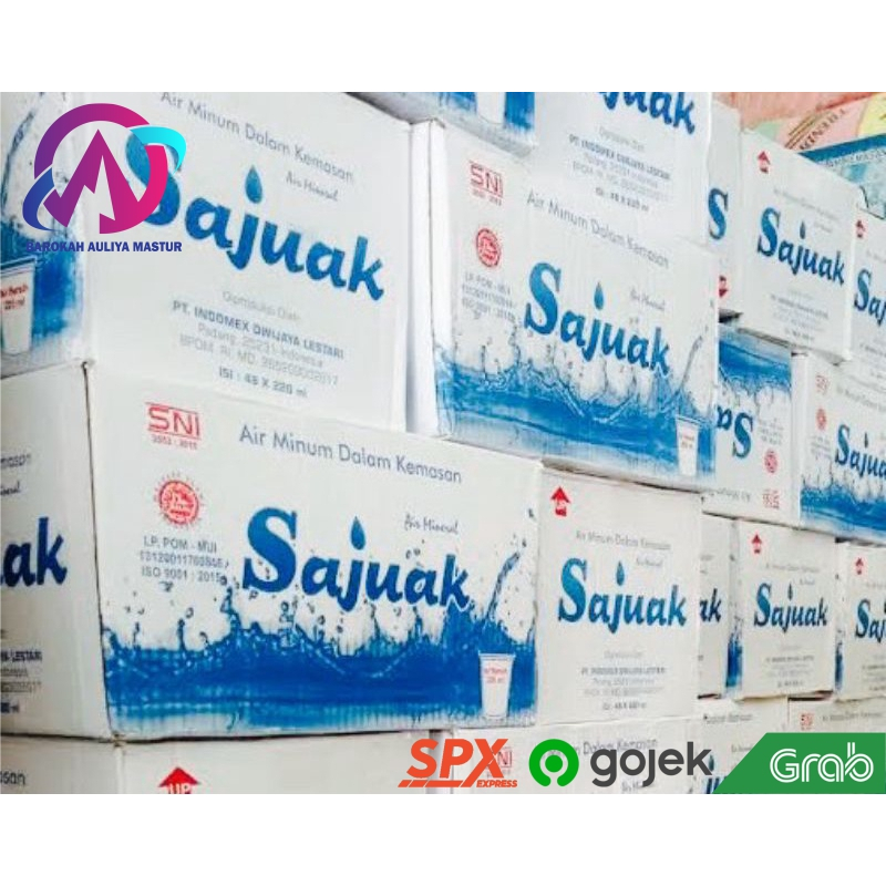 

SAJUAK Air Minum Dalam Kemasan 1 Dus Isi 48 @220ml BAM Pasar Online Murah Padang