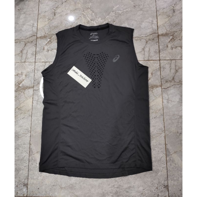 original asics singlet baju lari running marathon gym fitness trail run