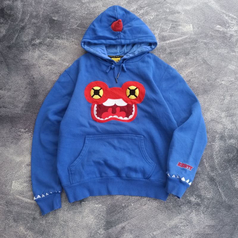 "ELSTINKO RUSTY PULLOVER HOODIE - BLUE"