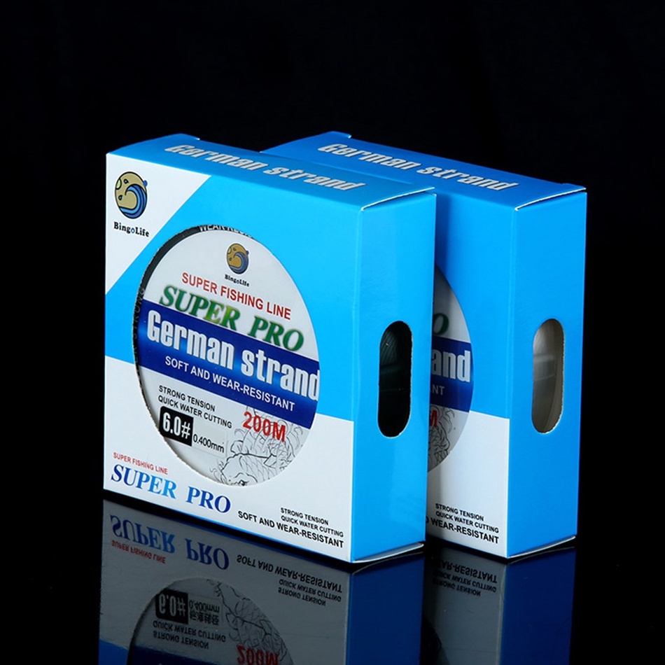 READY Senar Pancing 200m Nylon Line Germany Fishing Line Bahan Tahan Invisible Bahan Panjang