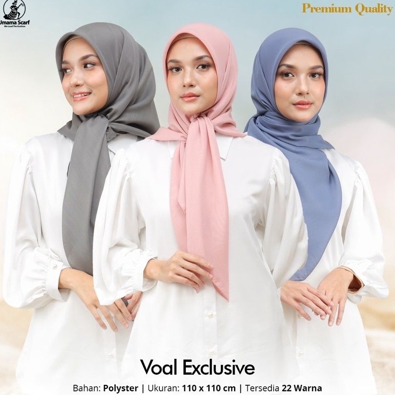 Big Sale.. HIJAB JILBAB KERUDUNG UMAMA BASIC VOAL EXCLUSIVE PREMIUM UM // UMAMA BASICVOAL // UMAMA P