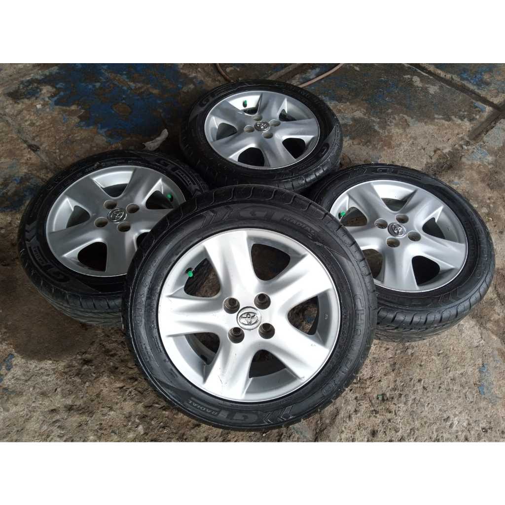 Pelek bekas copotan mobil yaris ring 15 + ban Gt 185 60 R15