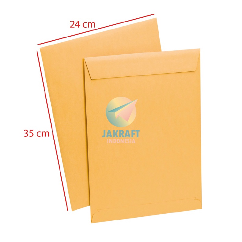 

12.12 SALE (100 Pcs) Amplop Coklat Cokelat Folio F4 FC + SEAL / Lem (24 x 35 cm) Tebal 80 Gram murah