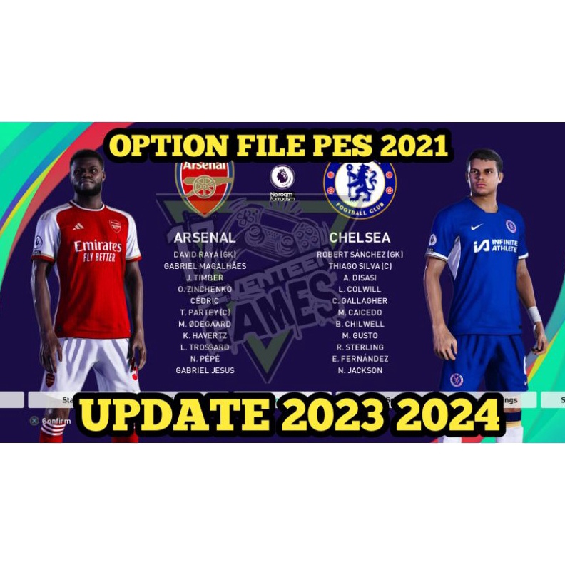 12.12 SALE (VIA FLASHDISK) OPTION FILE PES 2021 PS4 original BUKAN HEN update 2023/2024 