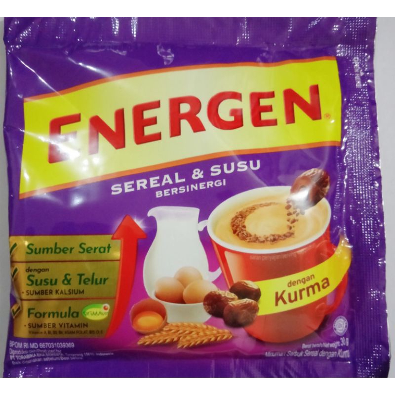 

energen rasa kurma per renceng isi 10 sachet