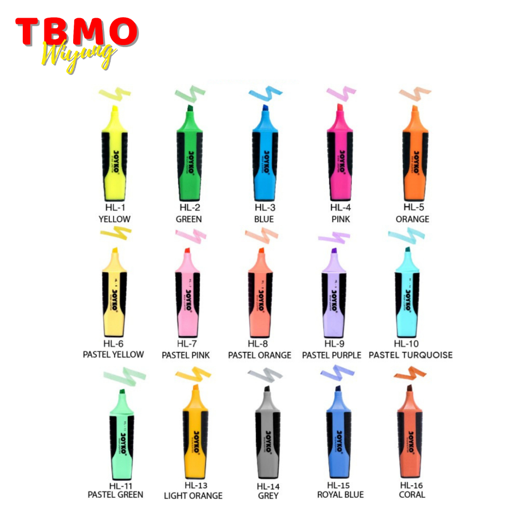 

TBMO Joyko Highlighter Penanda Warna - Pcs