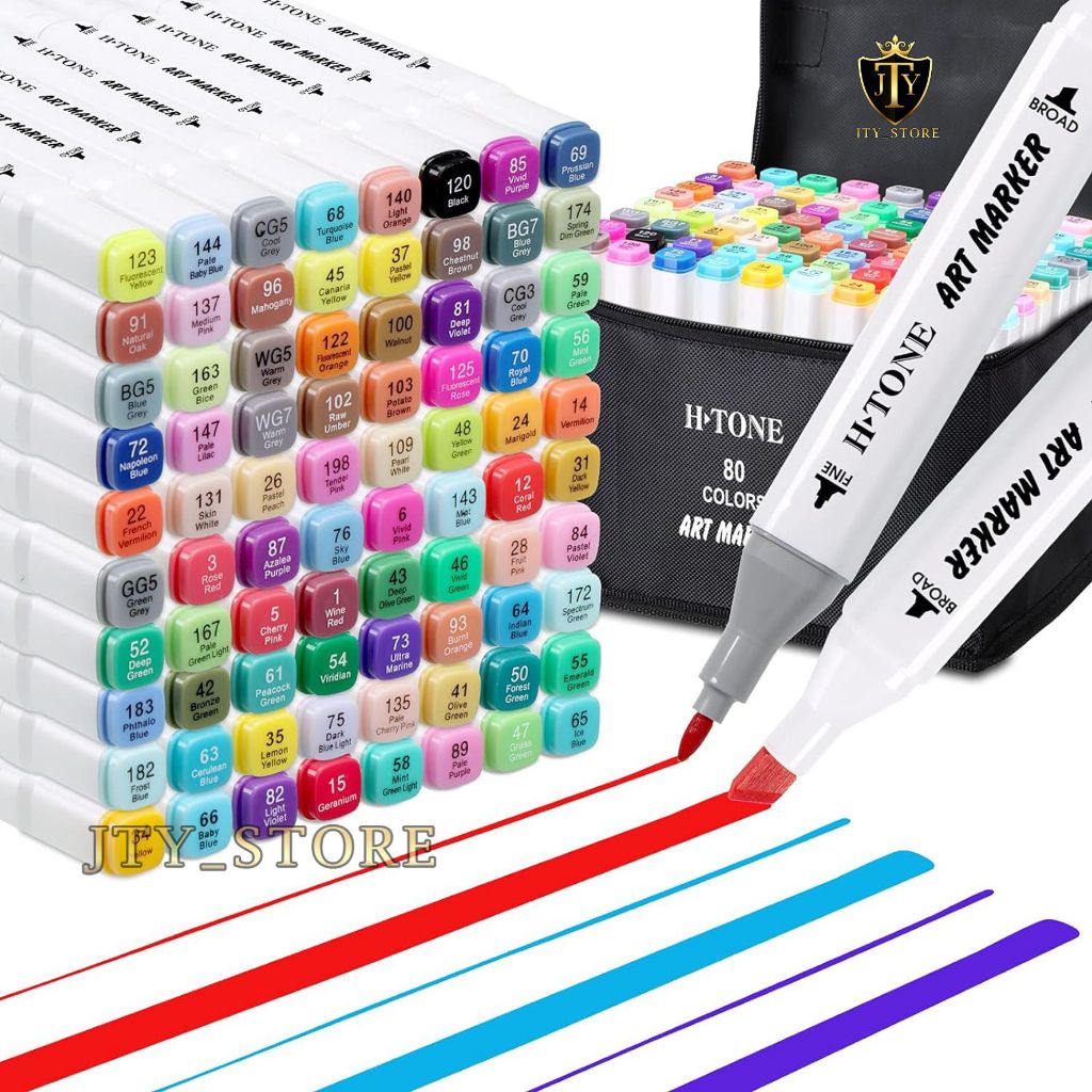 

Color Marker Spidol 12-80 Colors Spidol Stabilo - JTY2001