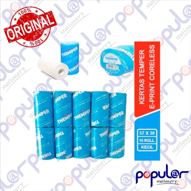 

Thermal Roll E-print 57 x 30 Coreless Ekonomis 1Pak/10 Roll