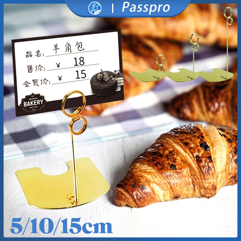 

Table Menu Stand Card Holder Price Name Tag Standing Display Holder Untuk Toko Roti