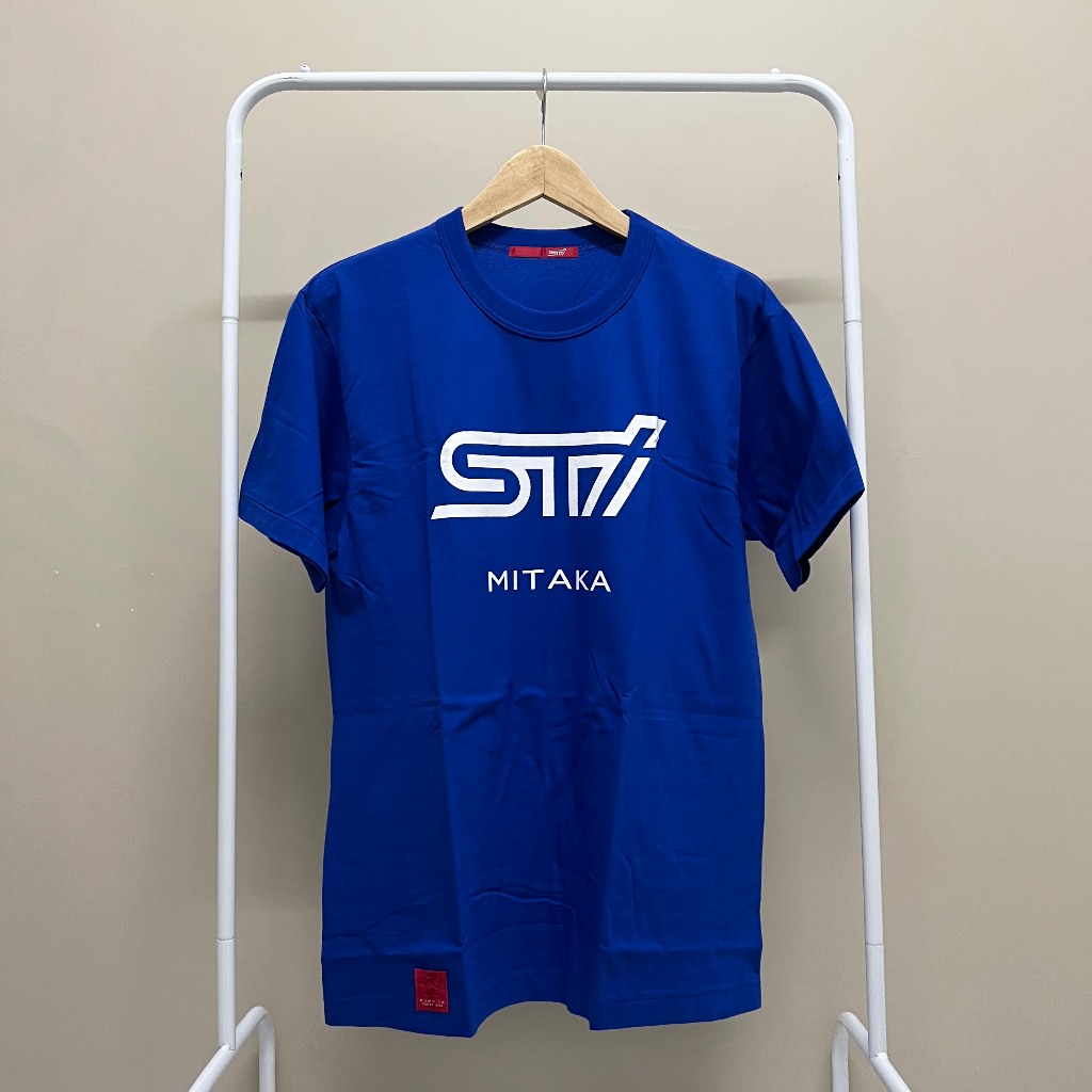 Subaru STi Mitaka JDM 100% Asli Ori Japan Baju Kaos TShirt Blue Pria