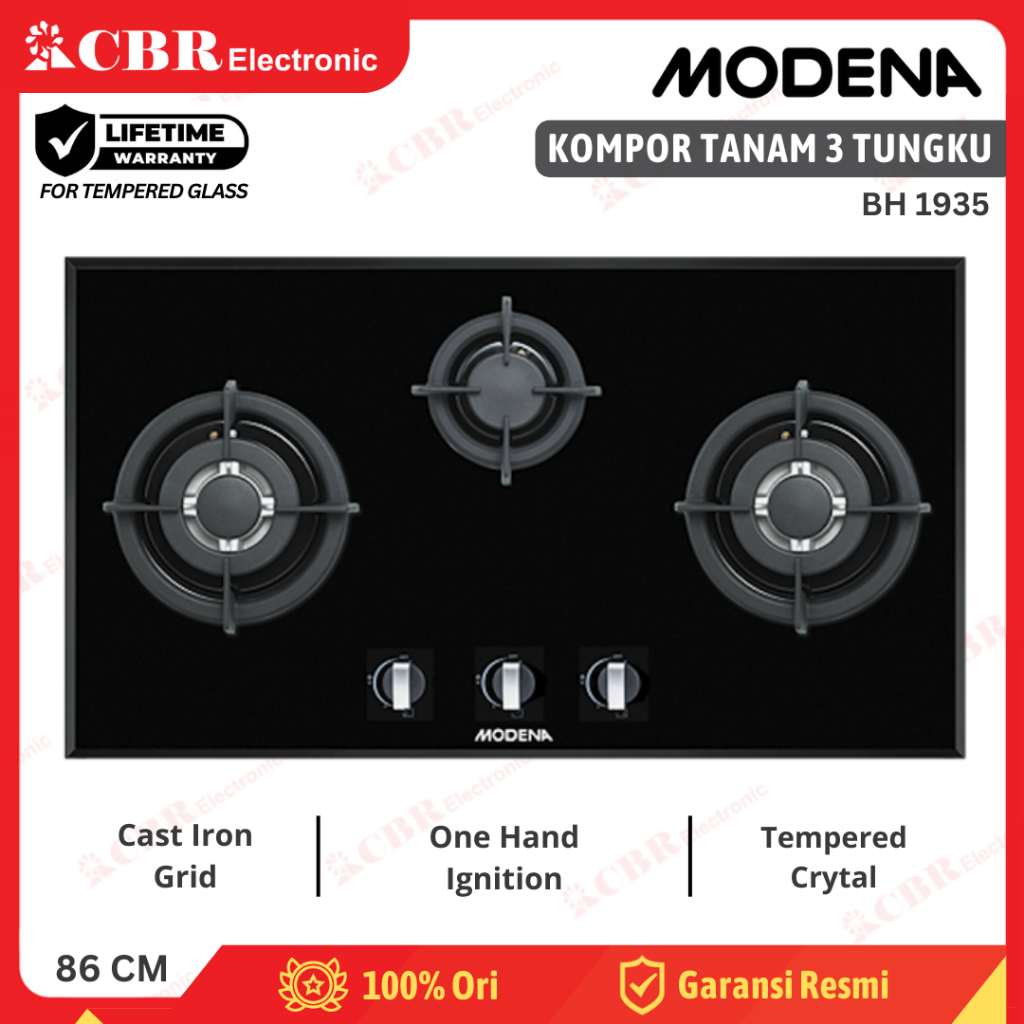 Kompor Tanam MODENA 3 Tungku BH 1935