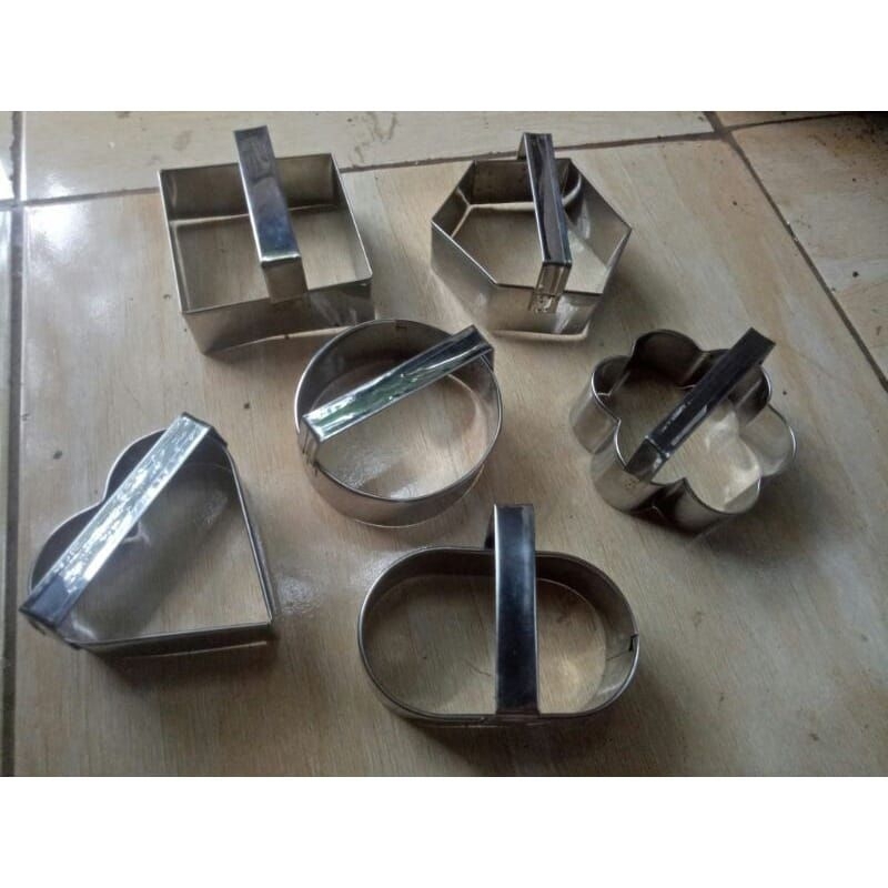 Cetakan cireng isi karakter sedang /pcs stainless murah gagang mudah di pegang