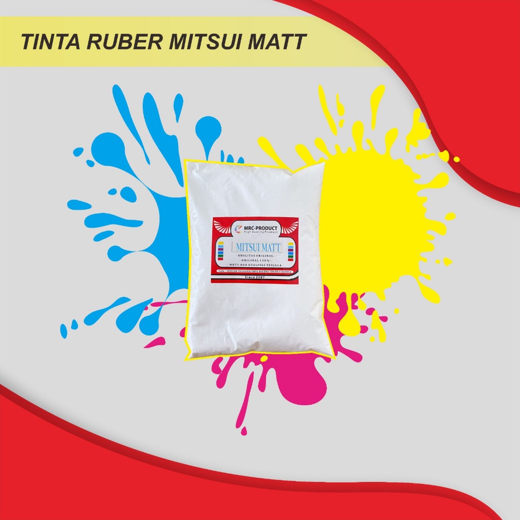 Rubber Matt Mitsui / tinta sablon rubber matt mitsui /   tinta rubber matt mitsui kemasan 1 kg  MATT