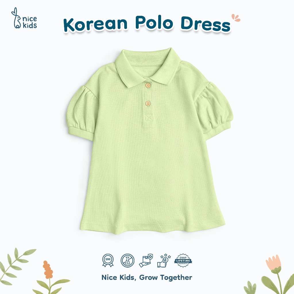 Nice Kids - Korean Polo Dress (Dress Anak Perempuan 1-6 Tahun)