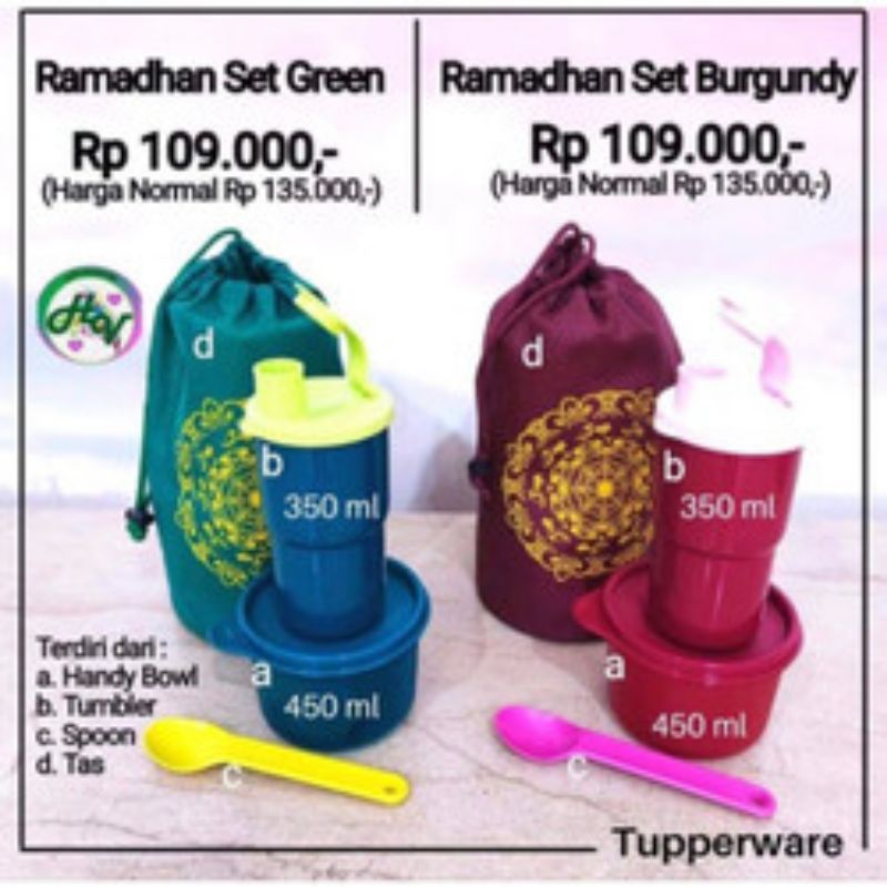 Paket wadah Bekal anak Tupperware (1)