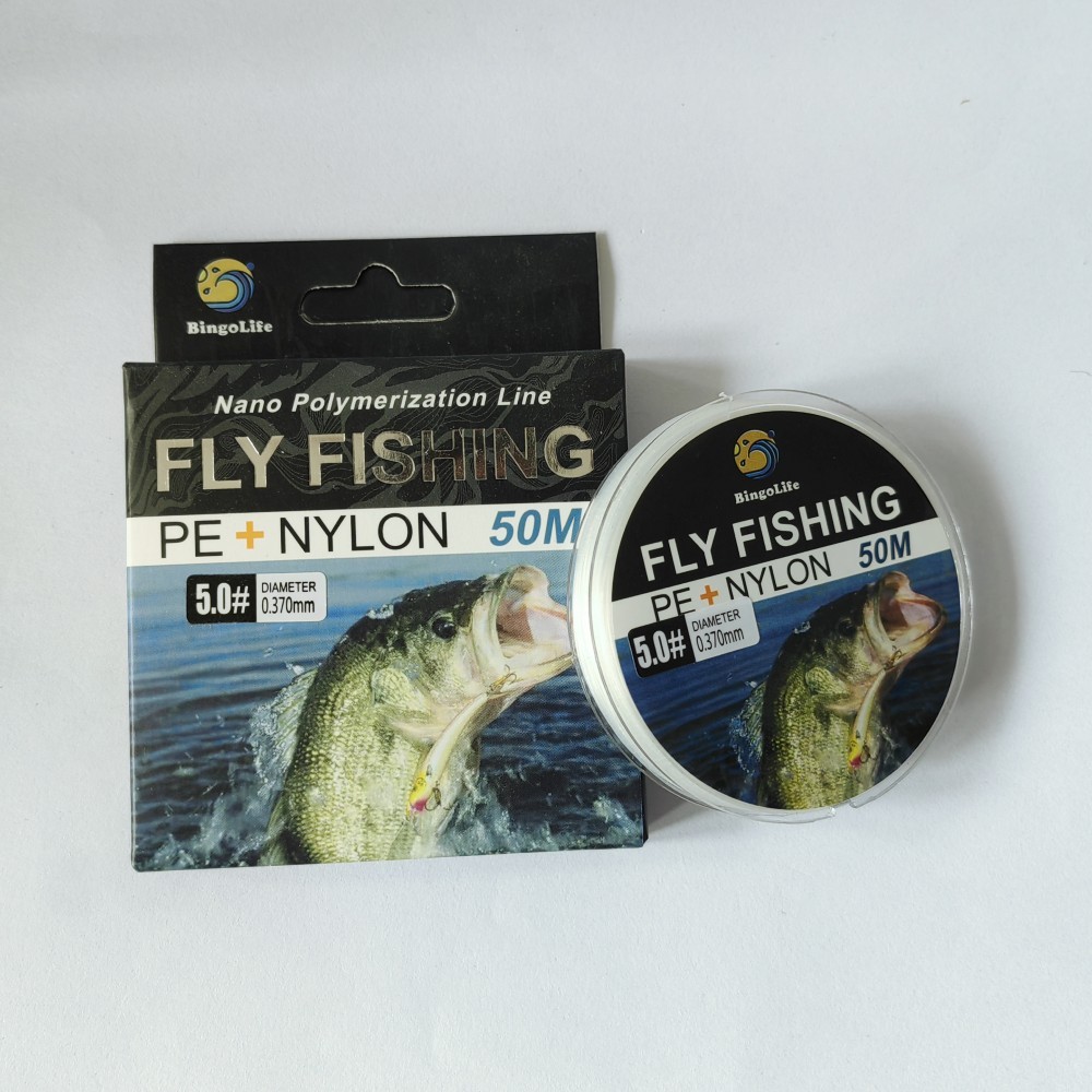 Senar Pancing Fly Fishing Putih 0.053mm~0.37mm Senar Pancing Kecil Kuat Nilon Fishing Line