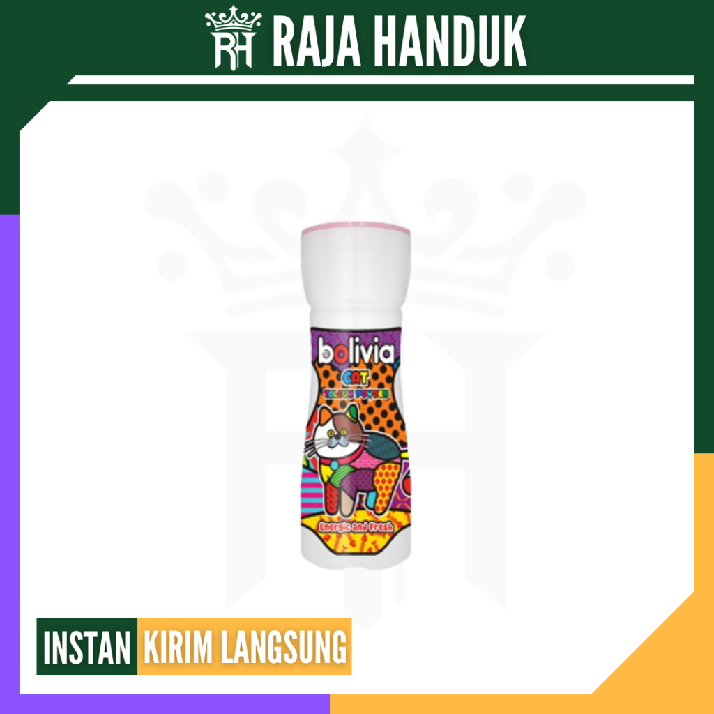 RH GROSIR: BOLIVIA Cat Talcum 100 gram Energic and Fresh / Bedak Kucing Murah
