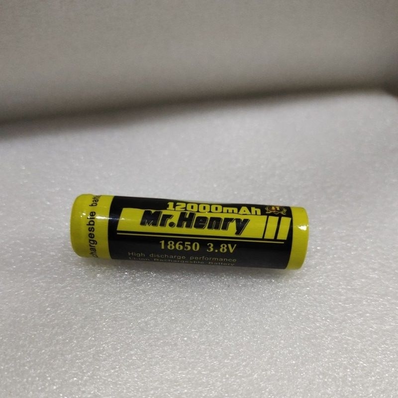 baterai batrai batre cas baterai senter polisi 18650,12000mAh 3,8volt MR HENRY