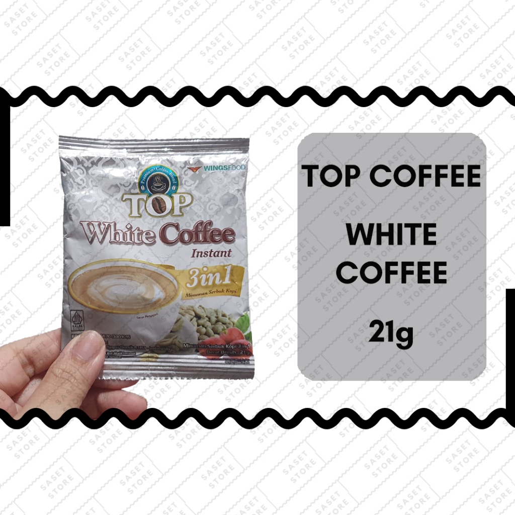 

Top White Coffee 21g Sachet Kopi Instan Serbuk 3in1