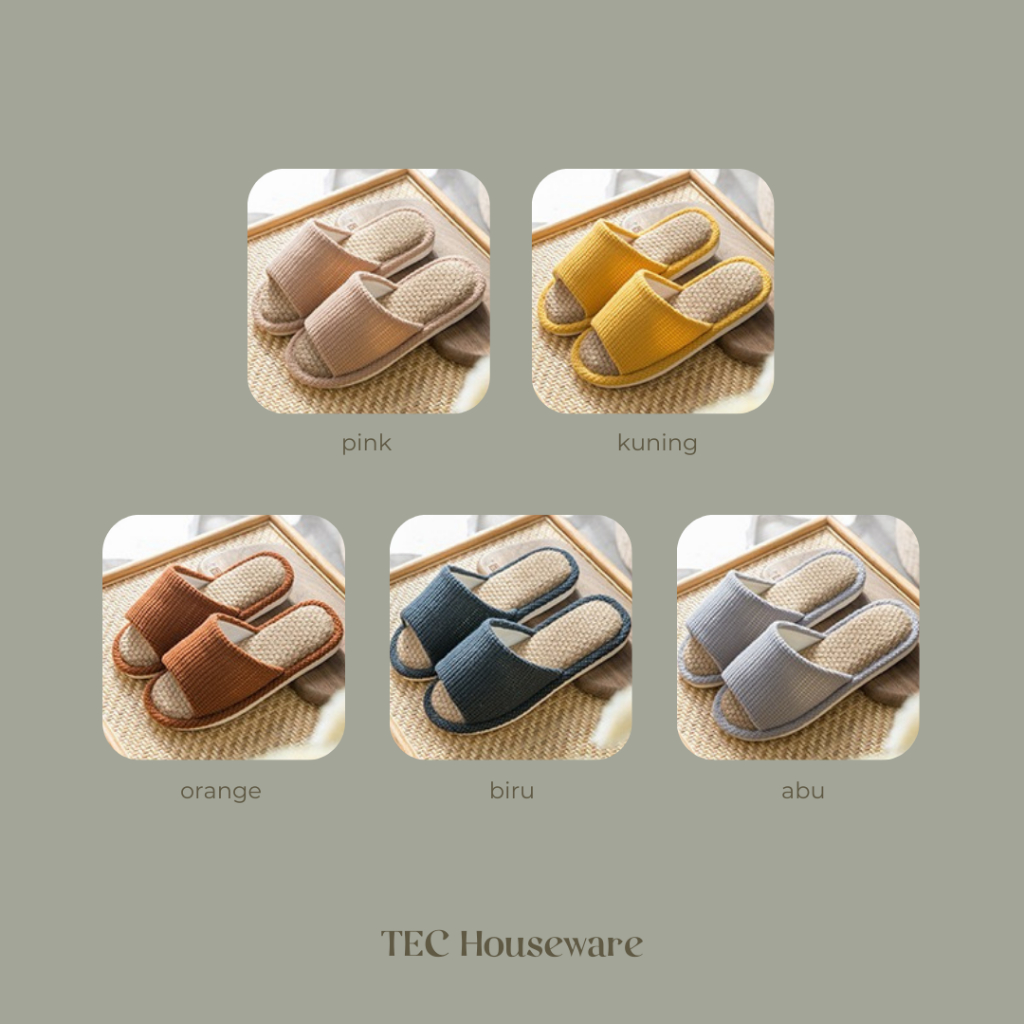 PROMO PRODUK RUMAH TANGGA TEC POSHI SANDAL RUMAH PREMIUM UNISEX KAIN EMPUK SANDAL RUMAH EMPUK