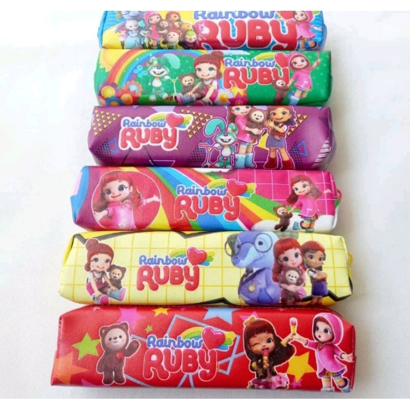 

Dompet Kotak Pensil Mini Tempat Pensil Motif Rainbow Ruby