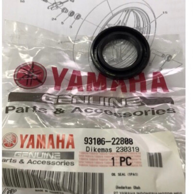 oil seal roda belakang kanan Vixion R Jupiter Mx King 93106-22808 asli original Yamaha YGP