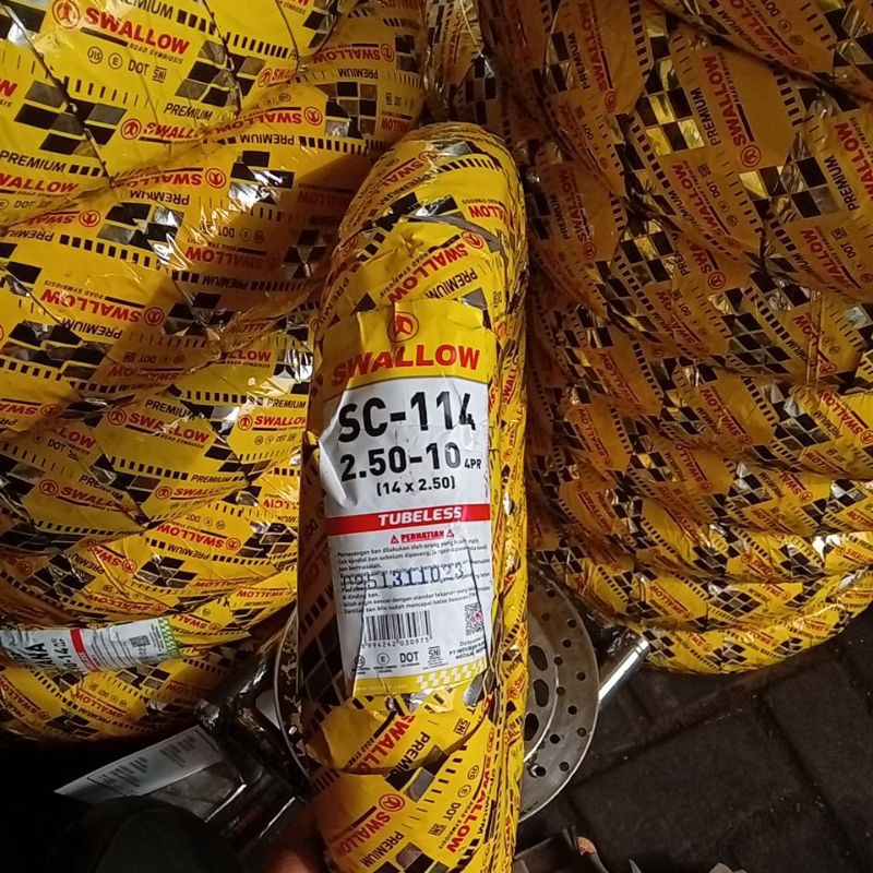 BAN LUAR  SWALLOW SEPEDA LISTRIK 10x250  SC114  TUBELESS
