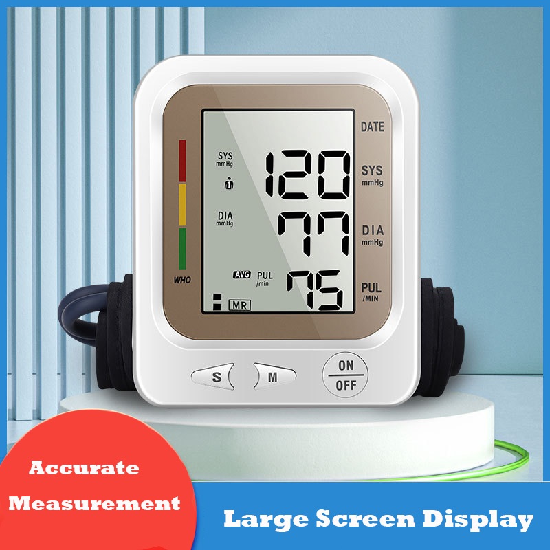 ⚡100% Garansi&amp;Original⚡Tensimeter Tensi Meter Pengukur Tekanan Blood Pressure Monitor Portable Digital Darah Alat LCD Besar