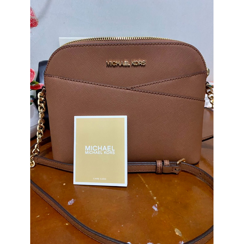 Michael Kors Jet Set Travel Dome Crossbody Brown
