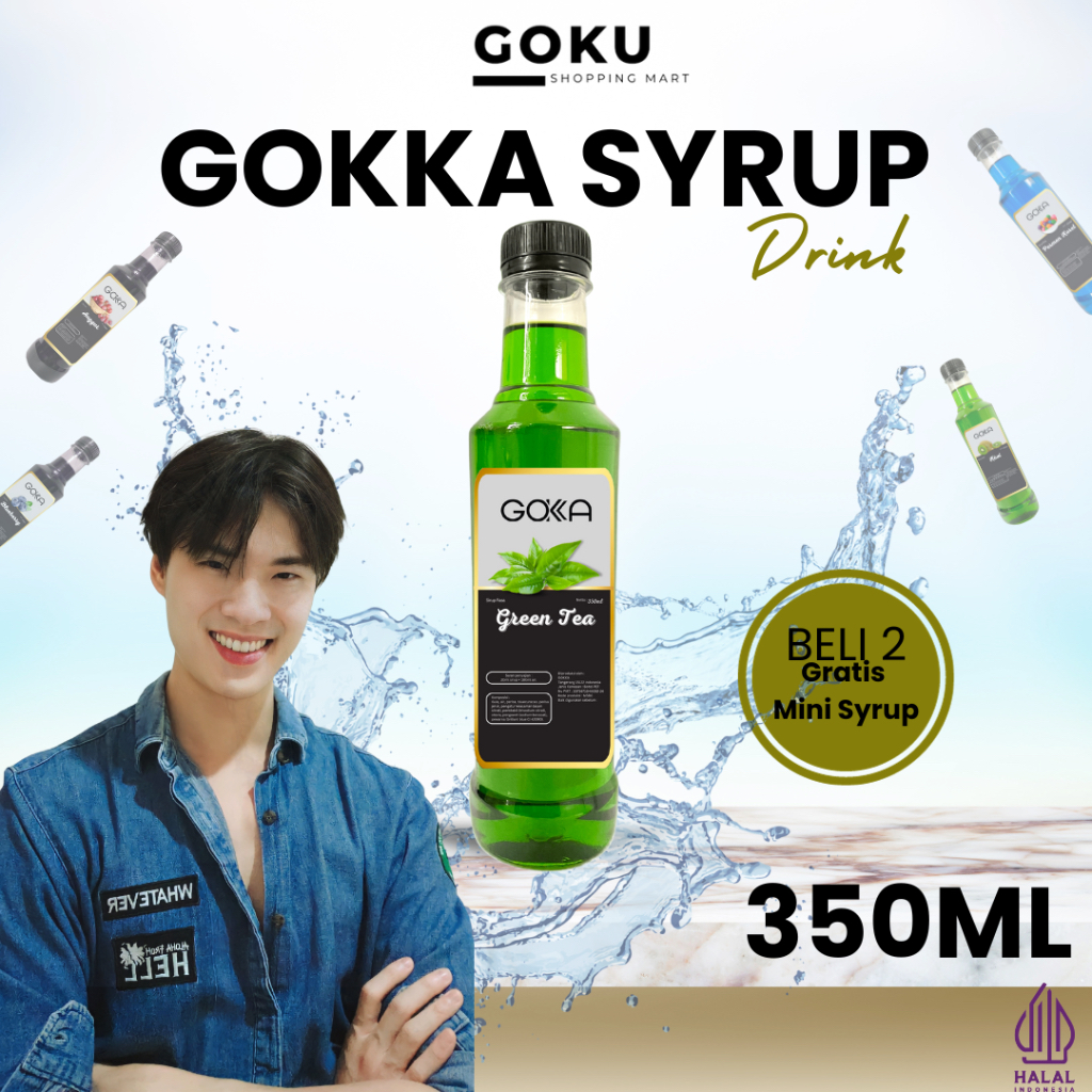 

Minuman Sirup 350ml Gokka Syrup Rasa Green Tea