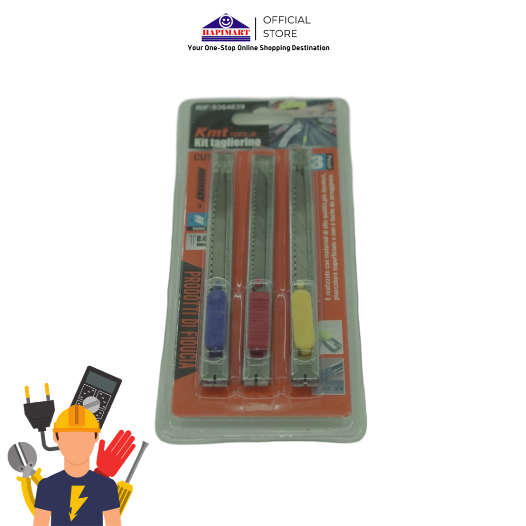 

Pisau Cutter Isi 3Pcs Cutter Kecil/ Pisau Cutter Stainless steel/ Pemotong Kartas