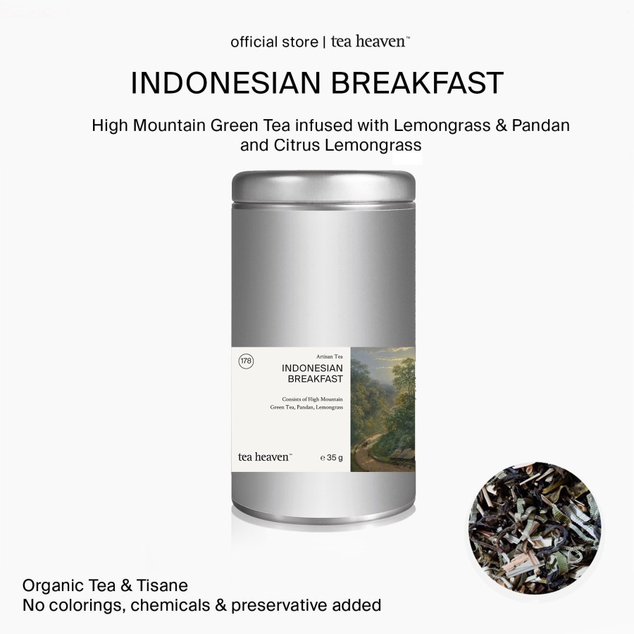 

Artisan Tea Blend / Indonesian Breakfast / Teh Hijau Pandan Lemongrass