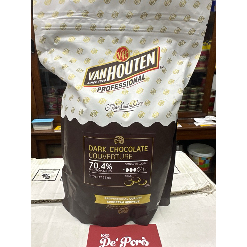 

Van Houten Couverture Dark Chocolate 70.4% 1.5kg
