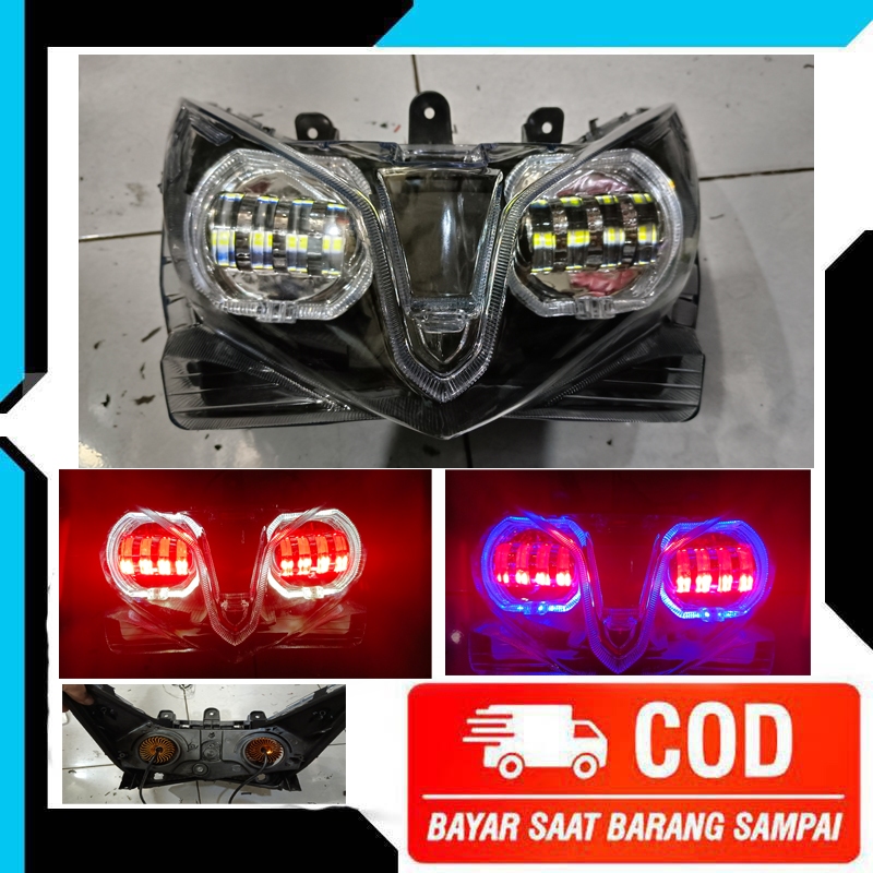 Lampu depan Vario Techno 125 Vario Tekno 125 Paket Lengkap  Daymaker biled RETROFIT
