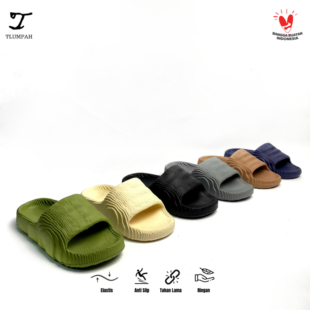 Sandal Latepos Polos | Sandal Slide Pria Sandal Slip on Karet
