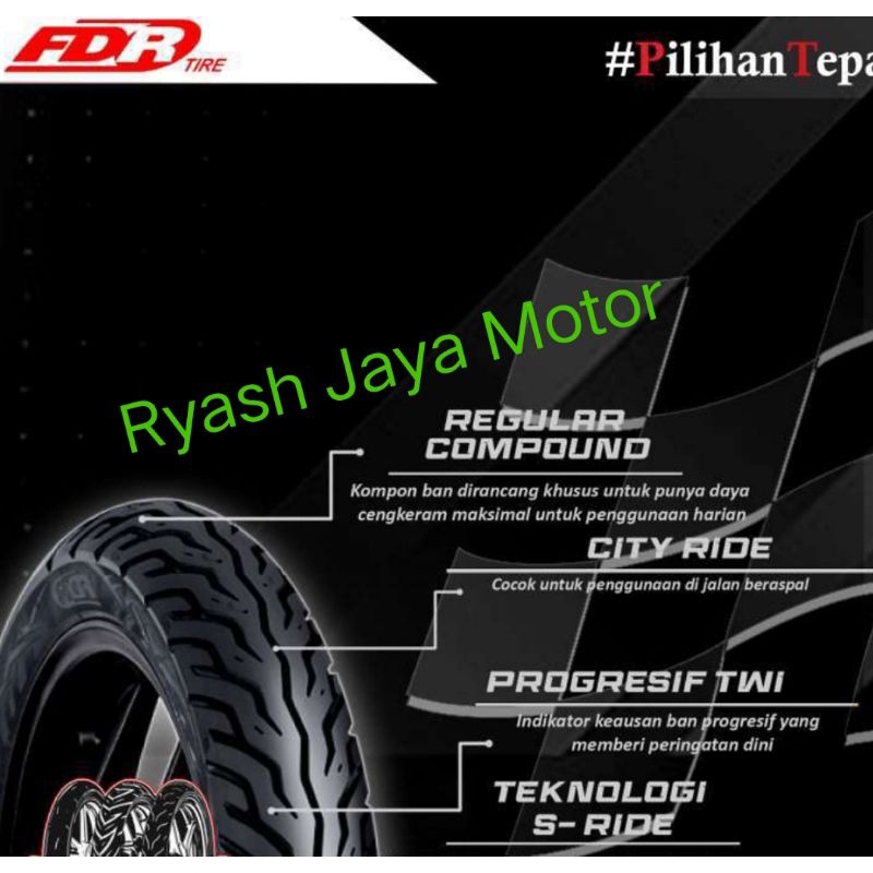 Ban luar Biasa (tube type) depan atau belakang FDR City force  80/90-14 atau 90/90-14 for Vario 110/